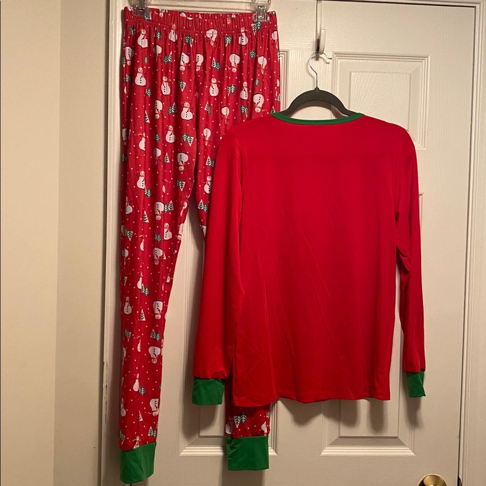 Festive Snowman Women’s Pajama Set…size S - Picture 2 of 5